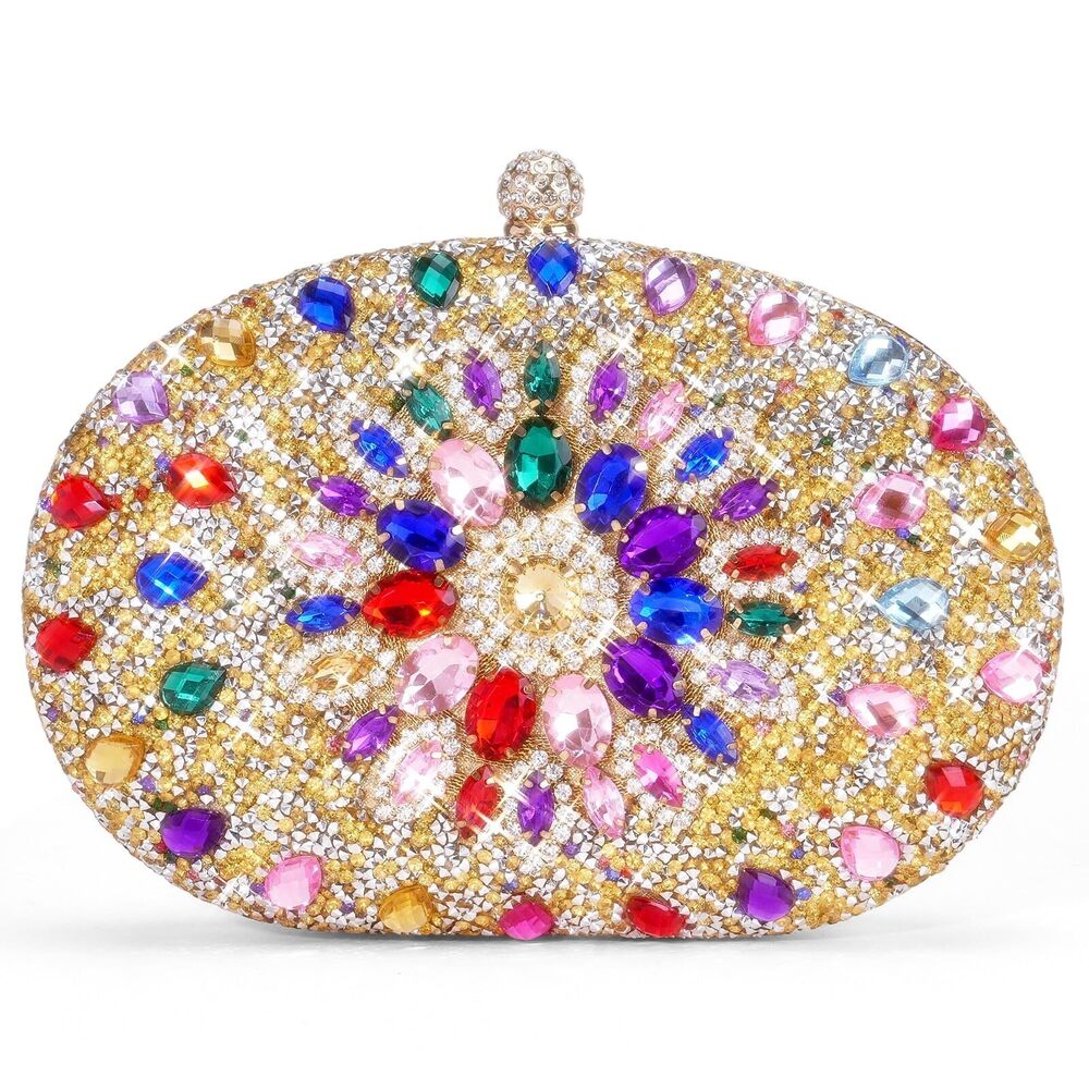 1633 Rhinestone Clutch Purses Evening Wedding Formal Party Purses Crystal